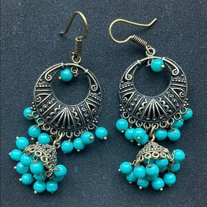 Bohemian Turquoise Dangle Earrings